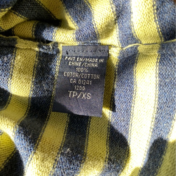 2000s Twik Simon’s Striped Women’s Cotton Polo Shirt vintage with cap sleeves - Picture 6 of 8